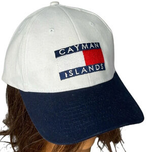 CAYMAN ISLANDS NWT Mens Embroidered 6 Panel Cap Hat Cotton Adjustable OS